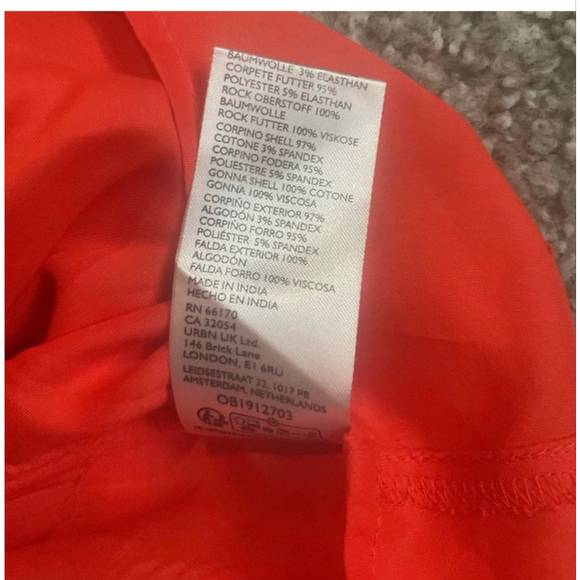 Maeve Anthropologie Polka Dot Mini Dress Red Orange Petite M NWT - Picture 11 of 16